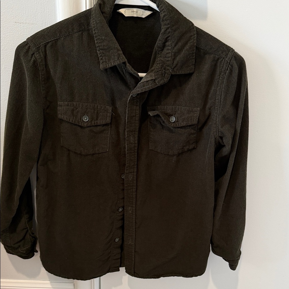 Mango corduroy button up shirt